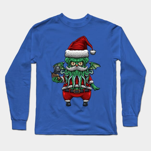 Monster santa claus ( Cthulhu ) Long Sleeve T-Shirt by LillyRise